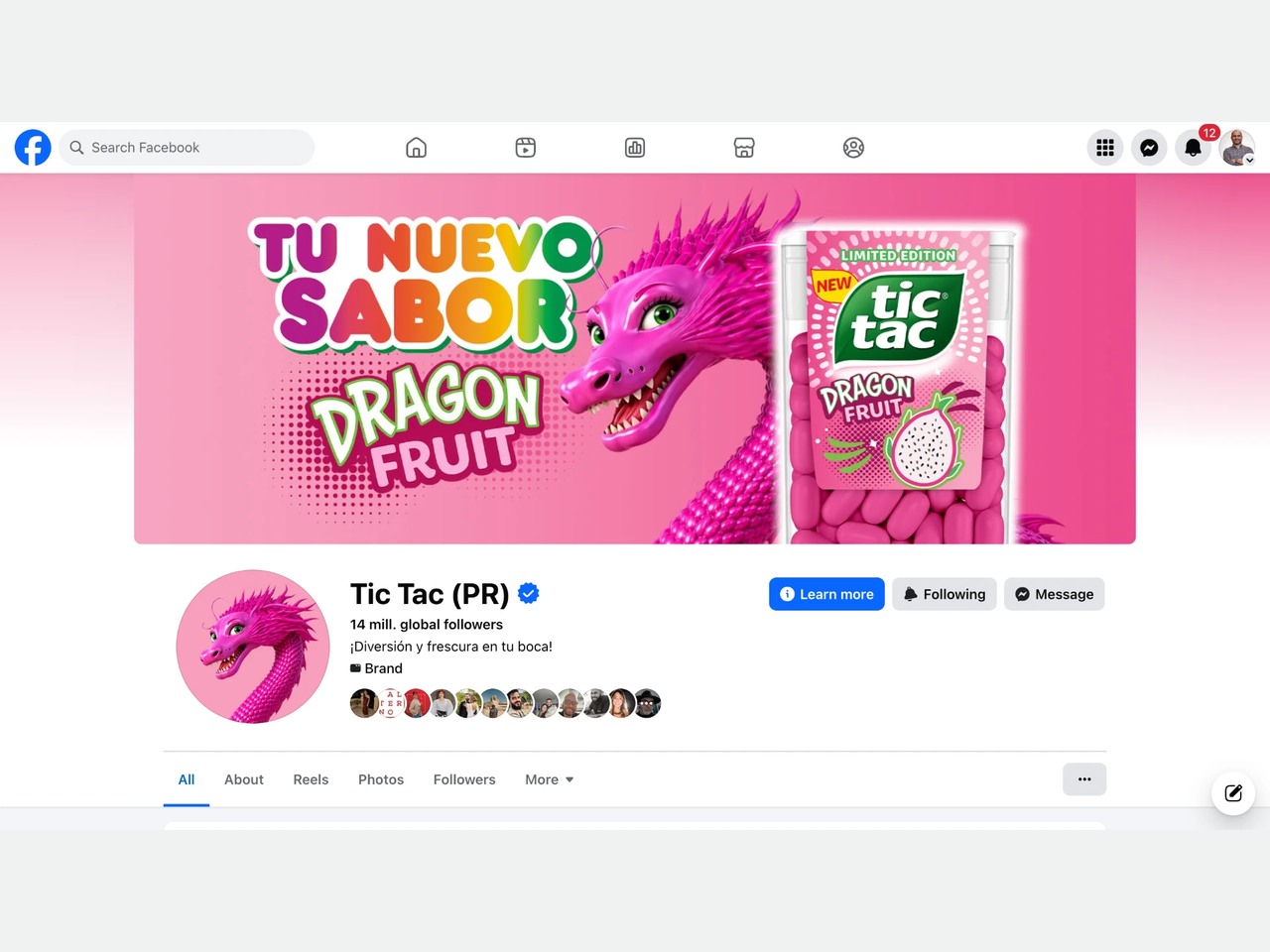 Campaña Tic Tac Dragon Fruit para redes sociales por Alterno Agency